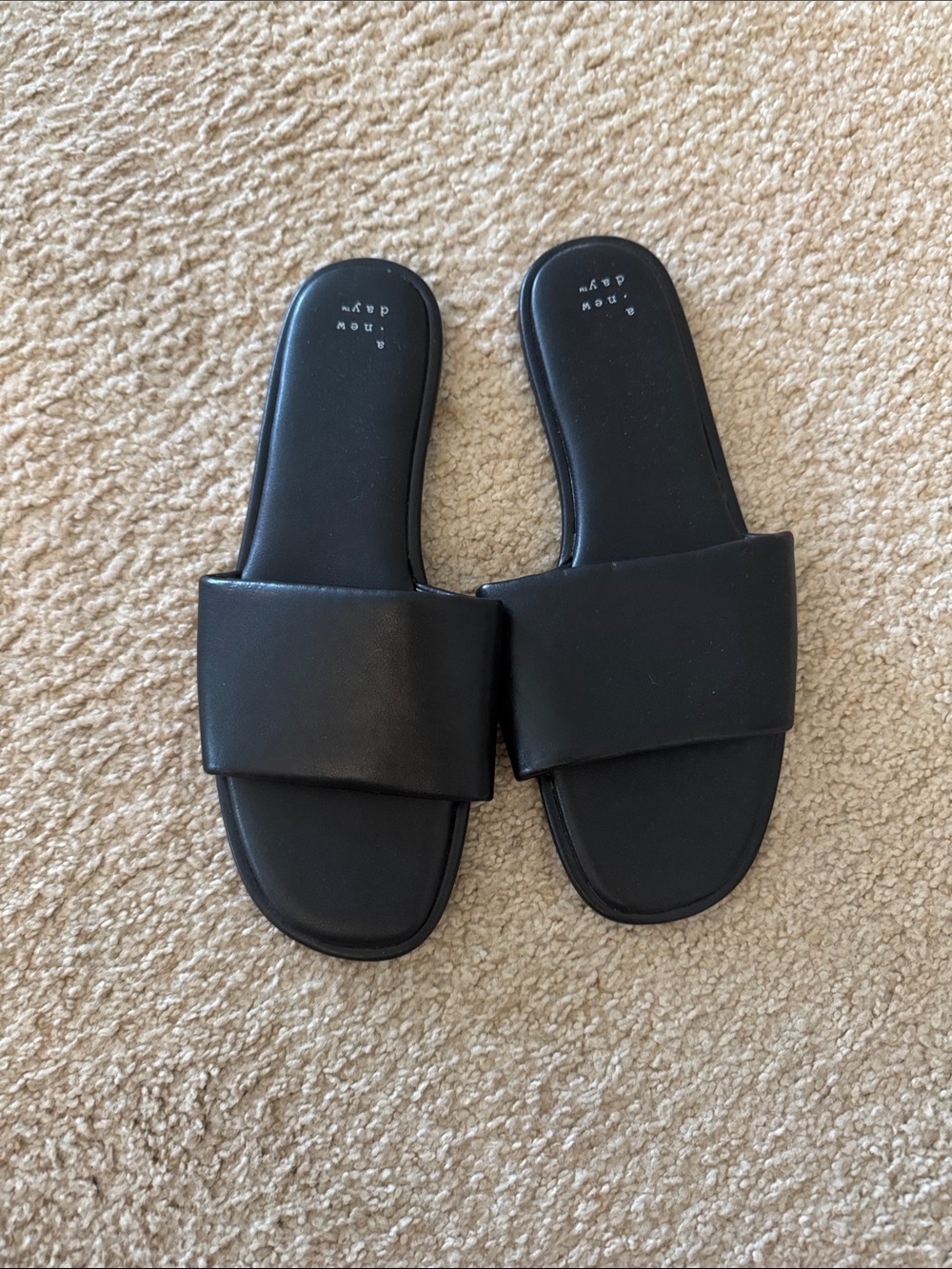 NEW Black Slide Sandals